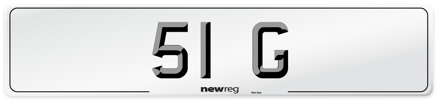 51 G Number Plate from New Reg